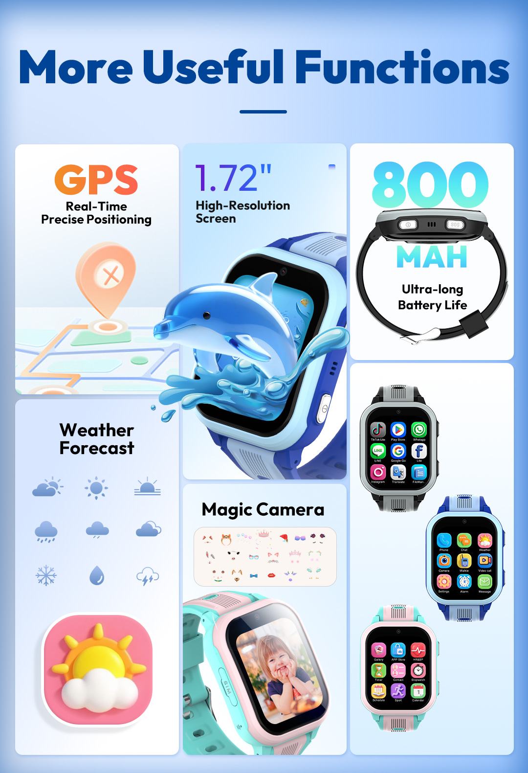 Wonlex 4G Kids Smart Watch KT4 - огляд і ціна Smartwatch Watches For Kids With Gps