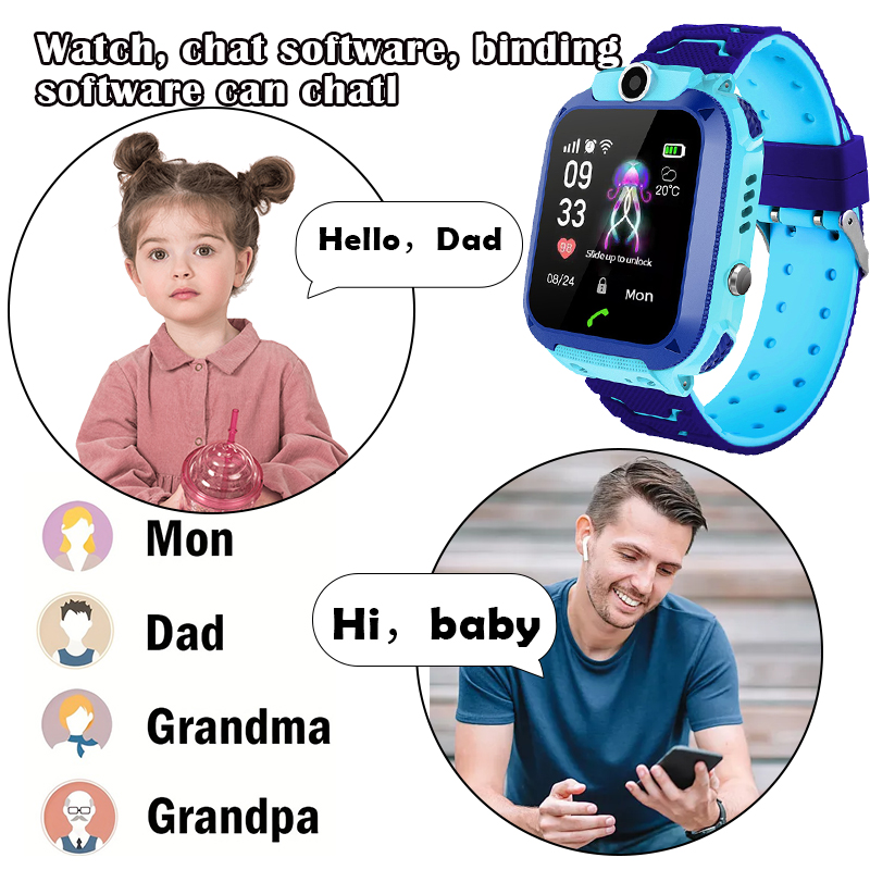 Q12B Kids Smart Watch with SOS - огляд і ціна Smartwatch Watches Gift For Boys With Gps