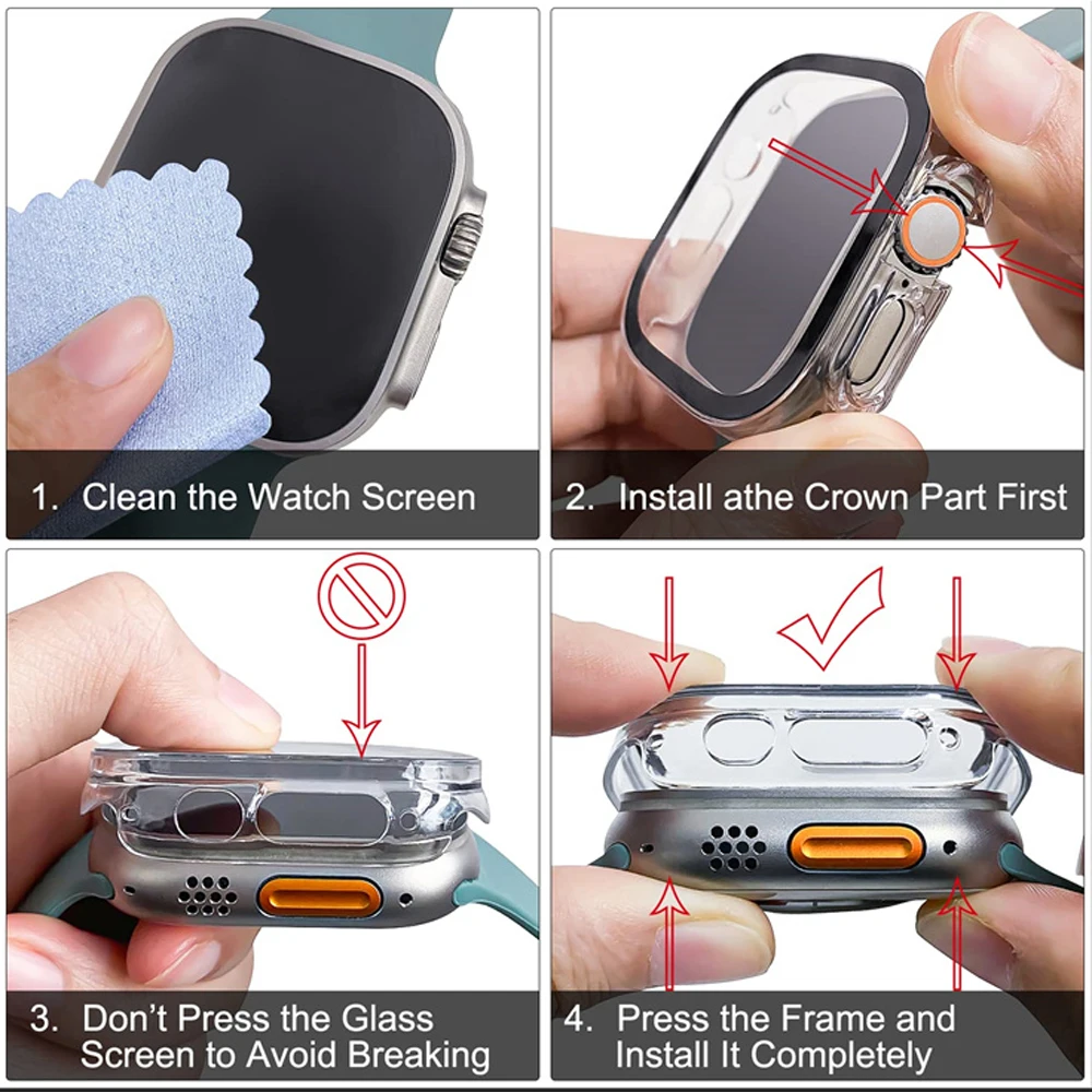 Glass+case For Apple Watch Ult - огляд і ціна Smartwatch Luxury Watches
